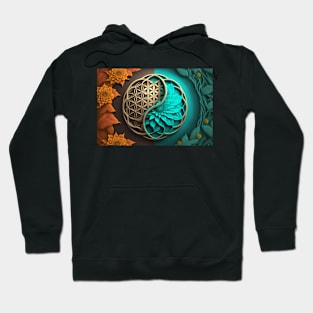 Ying Yang-Flower of life-Harmony Hoodie